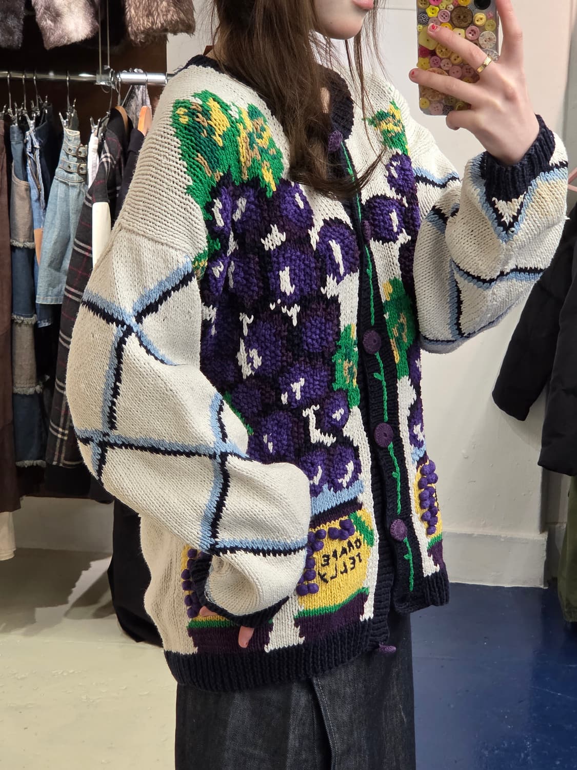 2000s Welchs 웰치스 라운드넥 가디건 상품이미지2