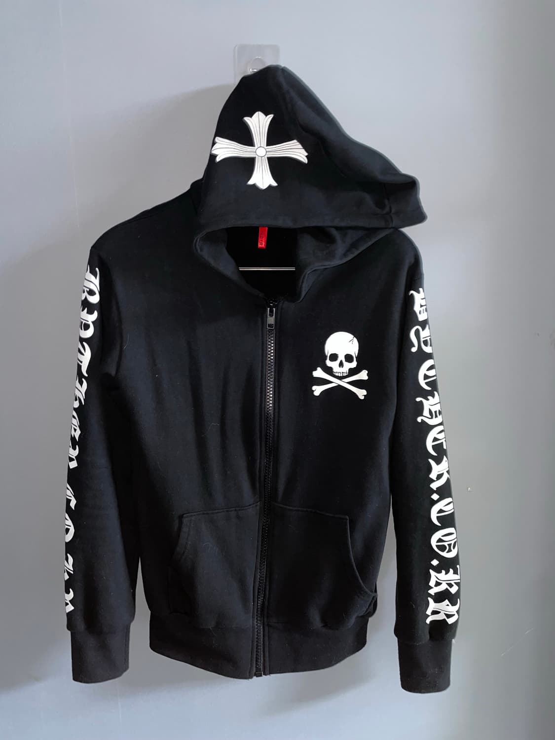 Skull punk cross detail hood 상품이미지2
