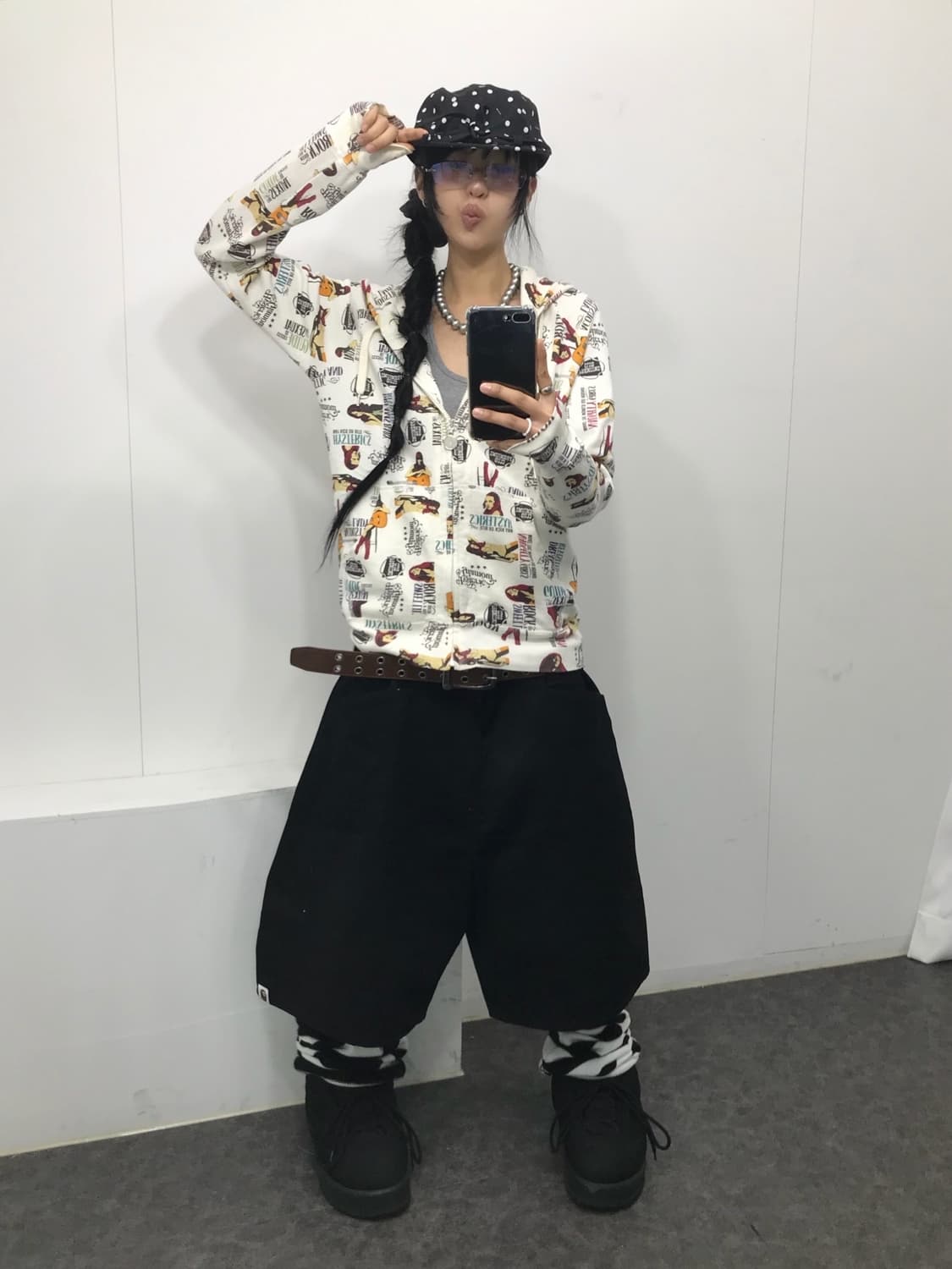 히스테릭글래머 히스걸 풀 프린팅 후드집업 상품이미지3