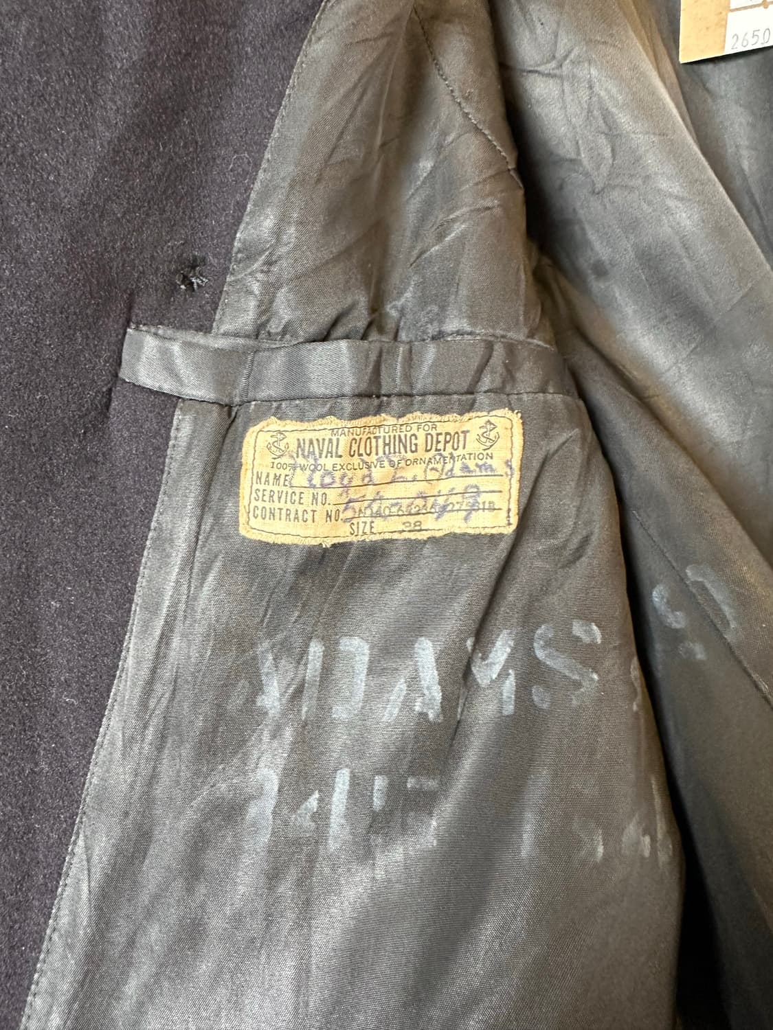 60s Usn 오리지널 헤비 울 8버튼 피코트 상품이미지9