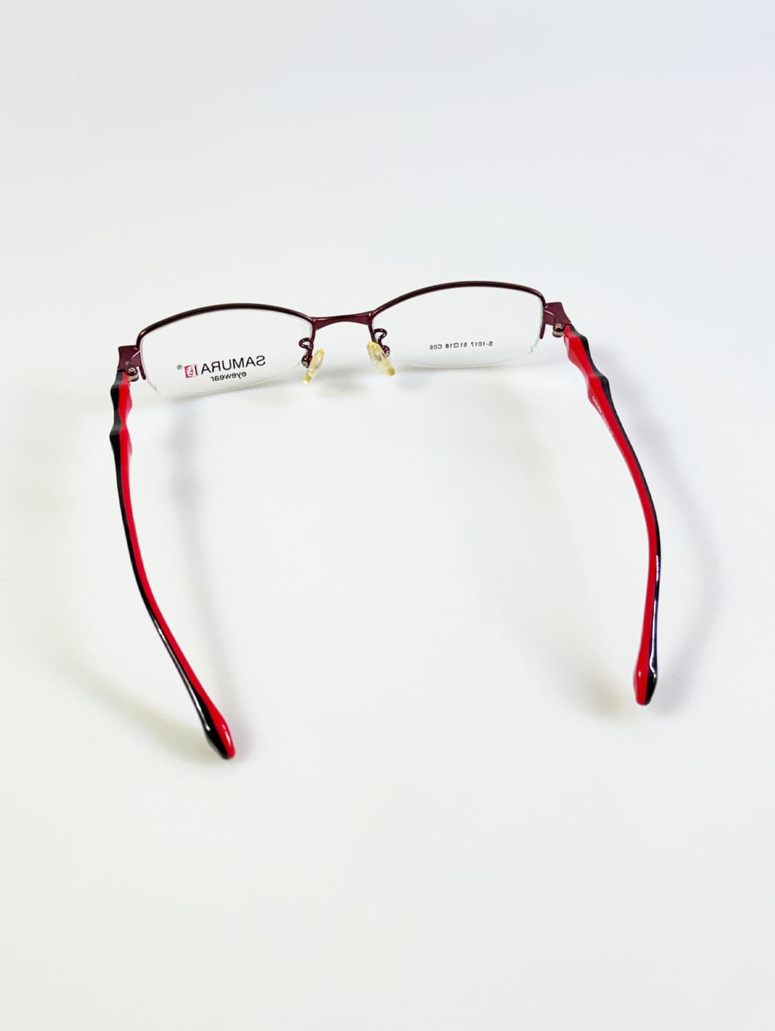 SAMURAI EYEWEAR 버건디 반무테 메탈 빈티지 안경 상품이미지5