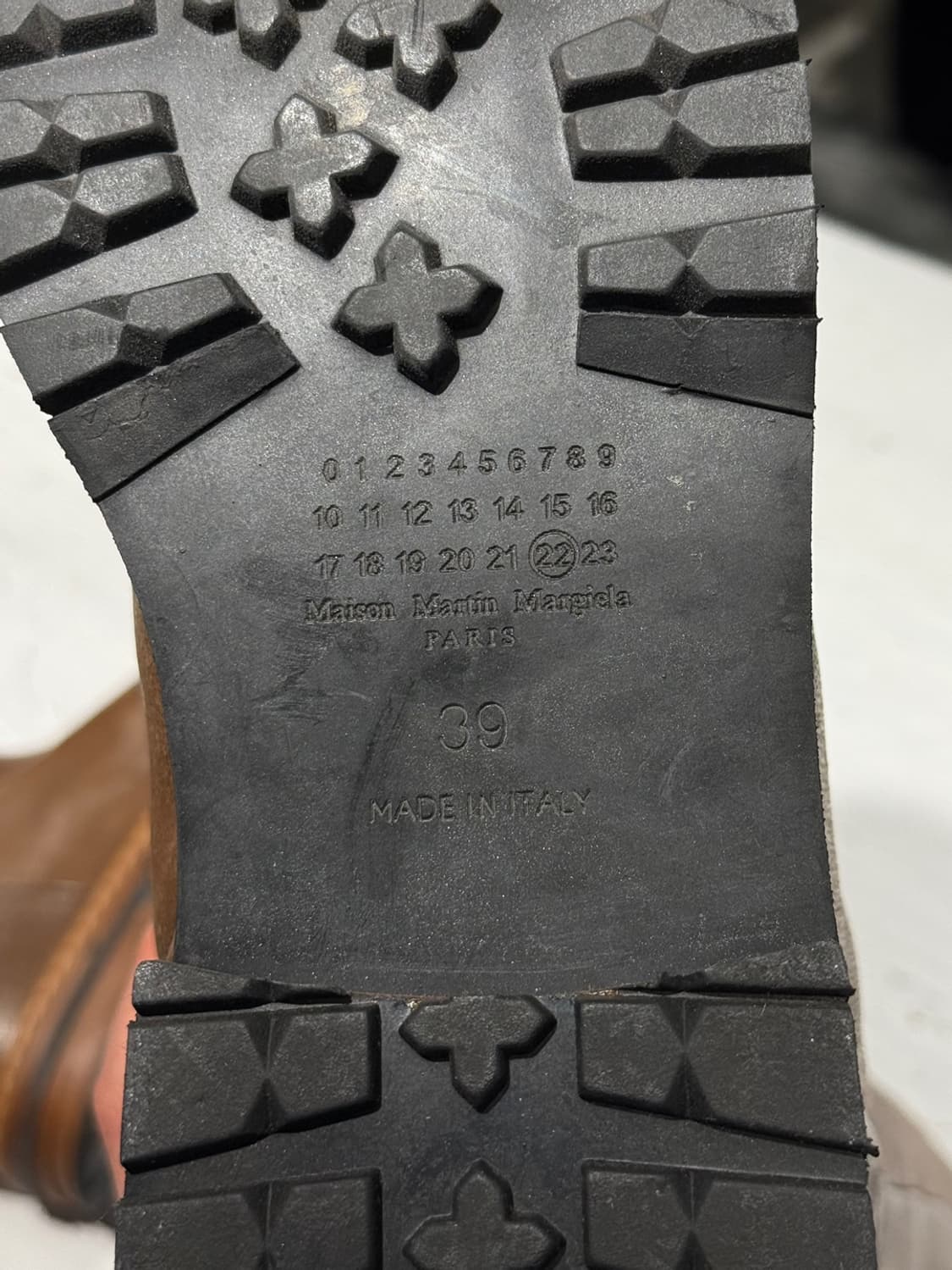 메종 마틴 마르지엘라 브라운 레더 롱 부츠 상품이미지6