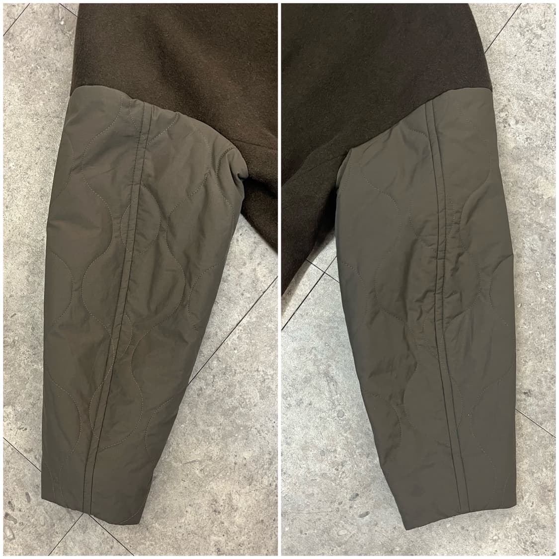 코벳블랑 퀄팅 배색 코트 브라운 S #csz2497 상품이미지10