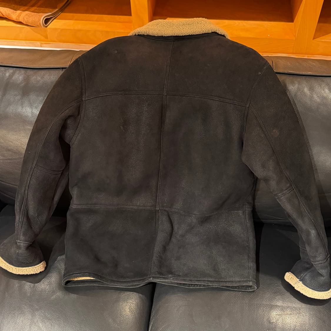 오리지널 양가죽 양털 랜치 무스탕 코트 L 상품이미지6