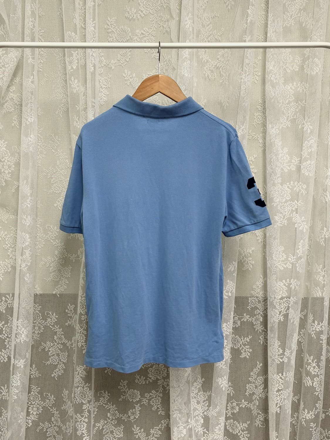 14-16) 폴로 랄프로렌 키즈 빅포니 카라 티셔츠 블루 상품이미지2