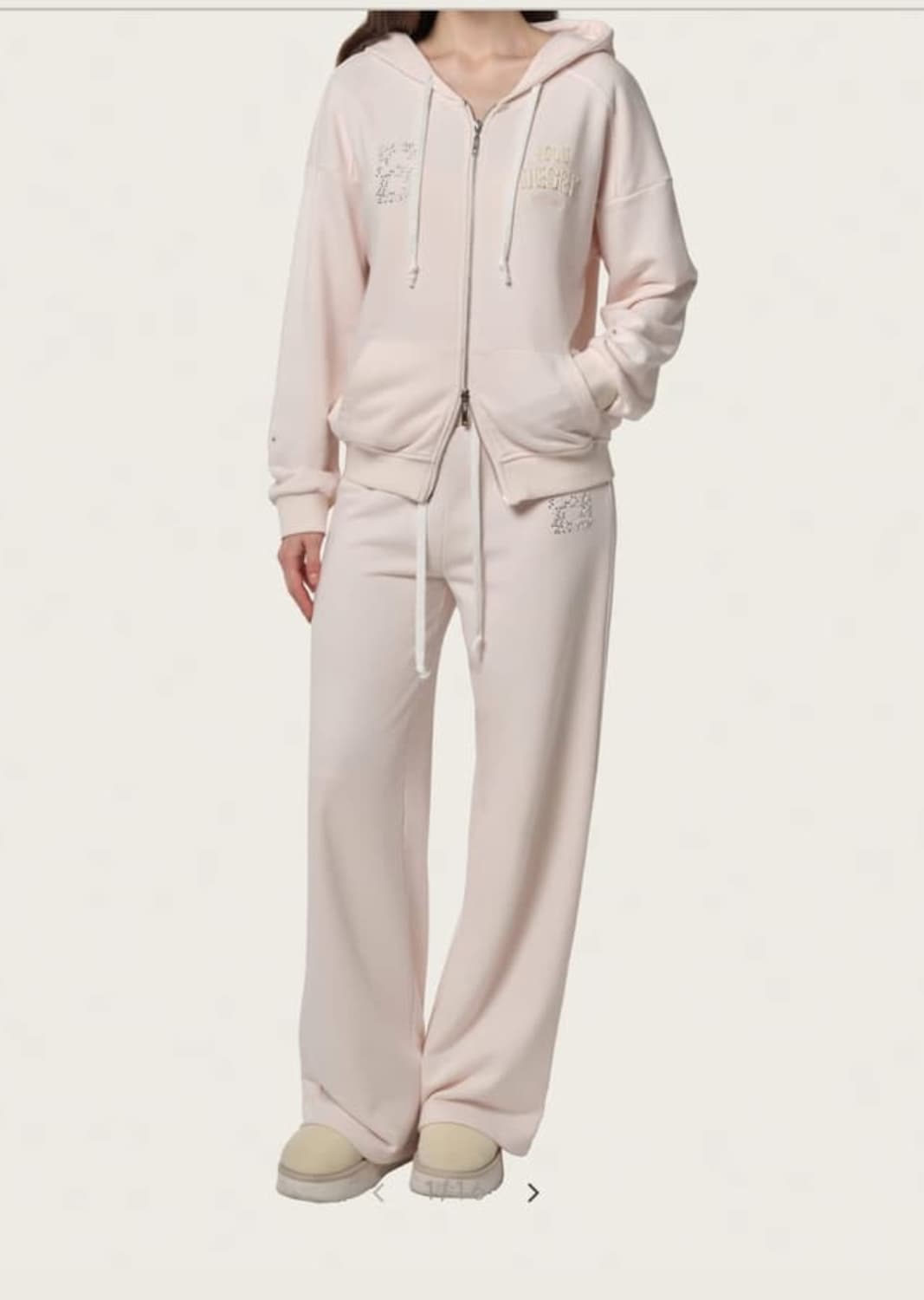 클리시어 06 크리스탈 후드집업 핑크 상품이미지1