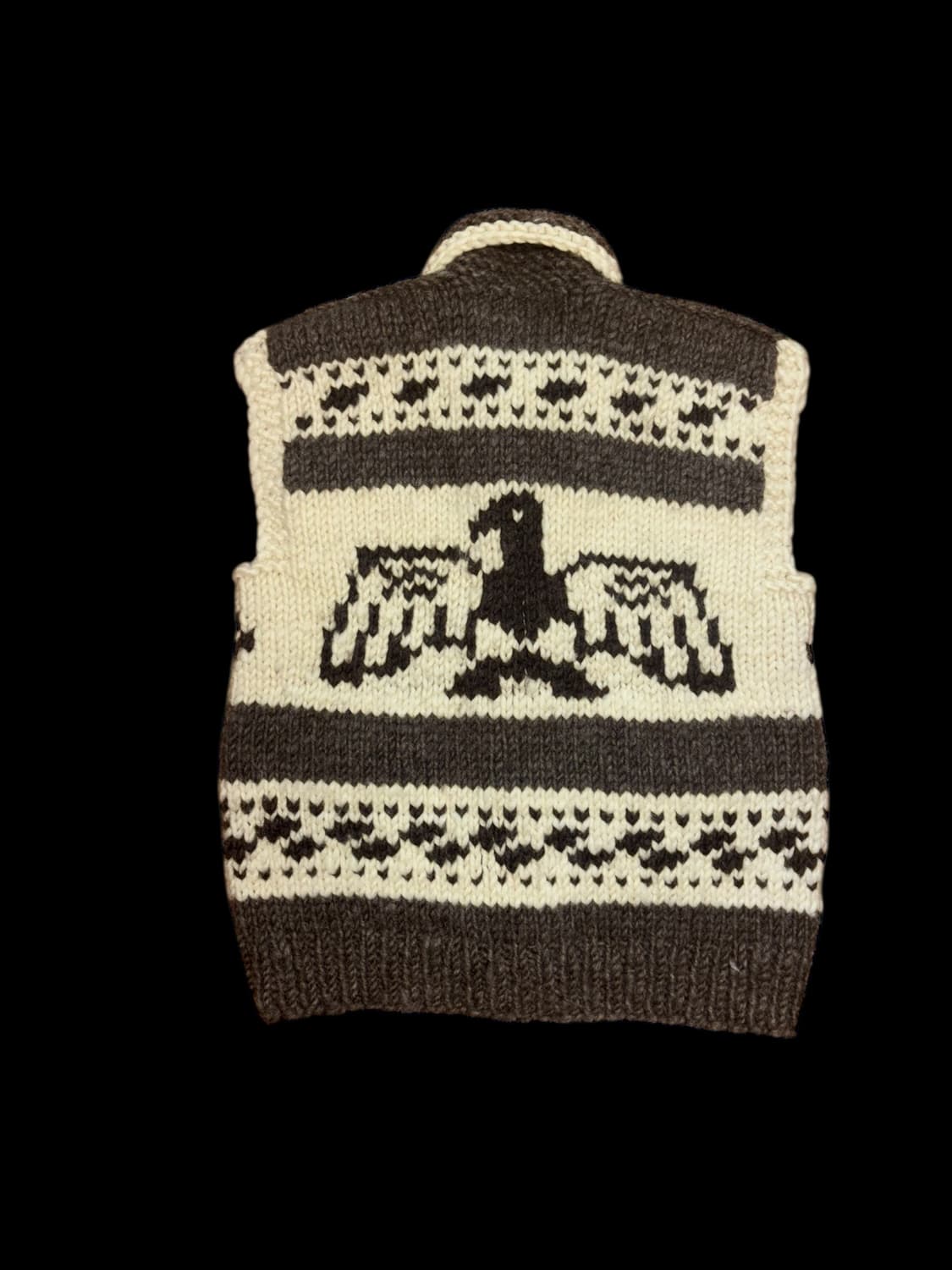 캐나다 빈티지 코위찬 헤비 울 니트 가디건 상품이미지6