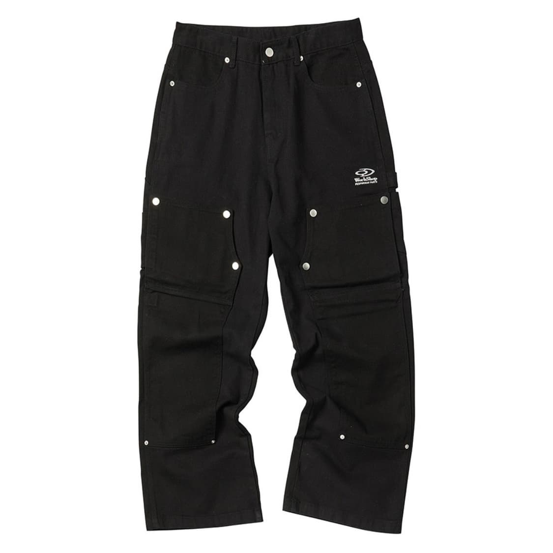 카펜터 데님 팬츠 블랙 상품이미지1