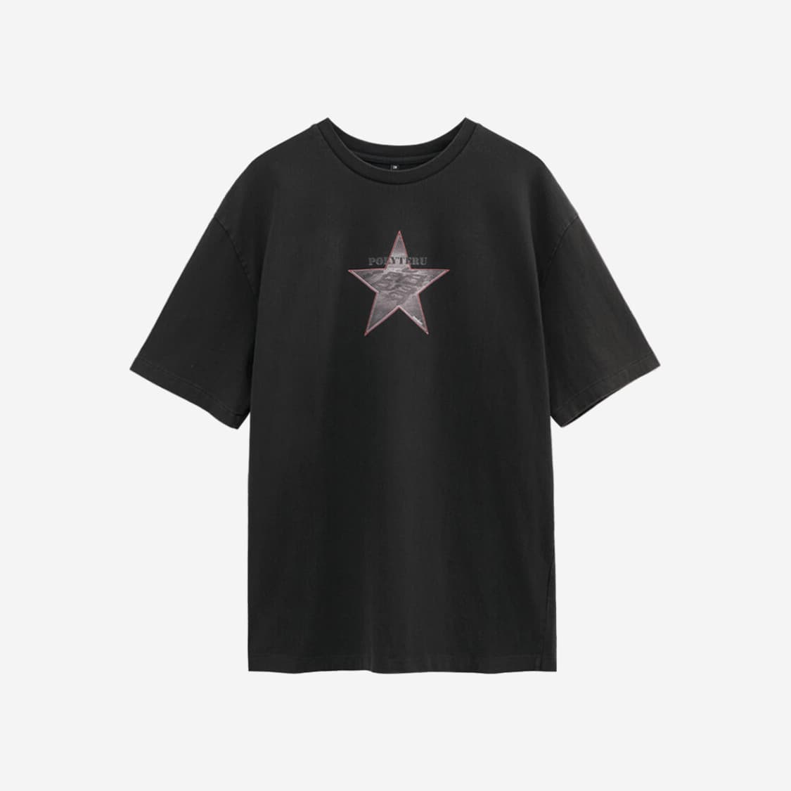 [3]폴리테루 멤버스 티 블리치드 블랙 상품이미지1