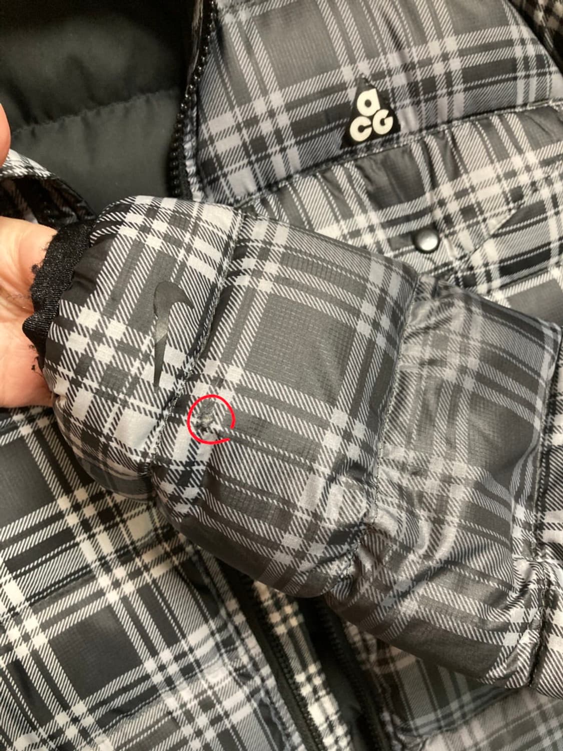 나이키 acg 체크 경량 패딩/구스/빈티지 00s 상품이미지7