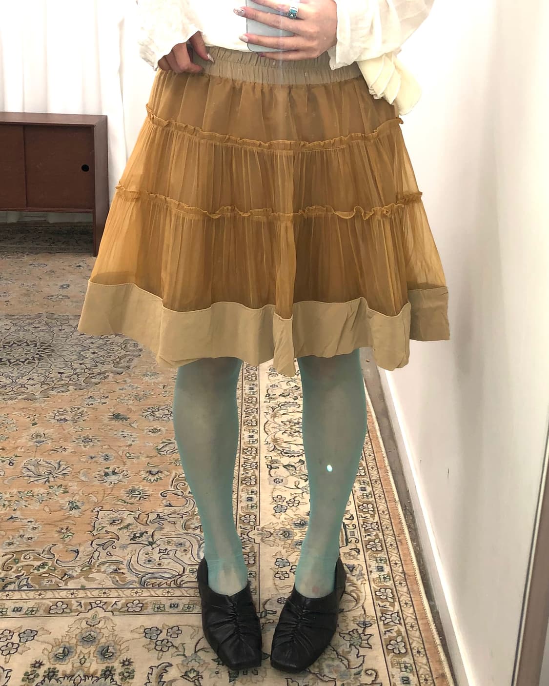 카라멜 캉캉 숏 스커트 상품이미지1