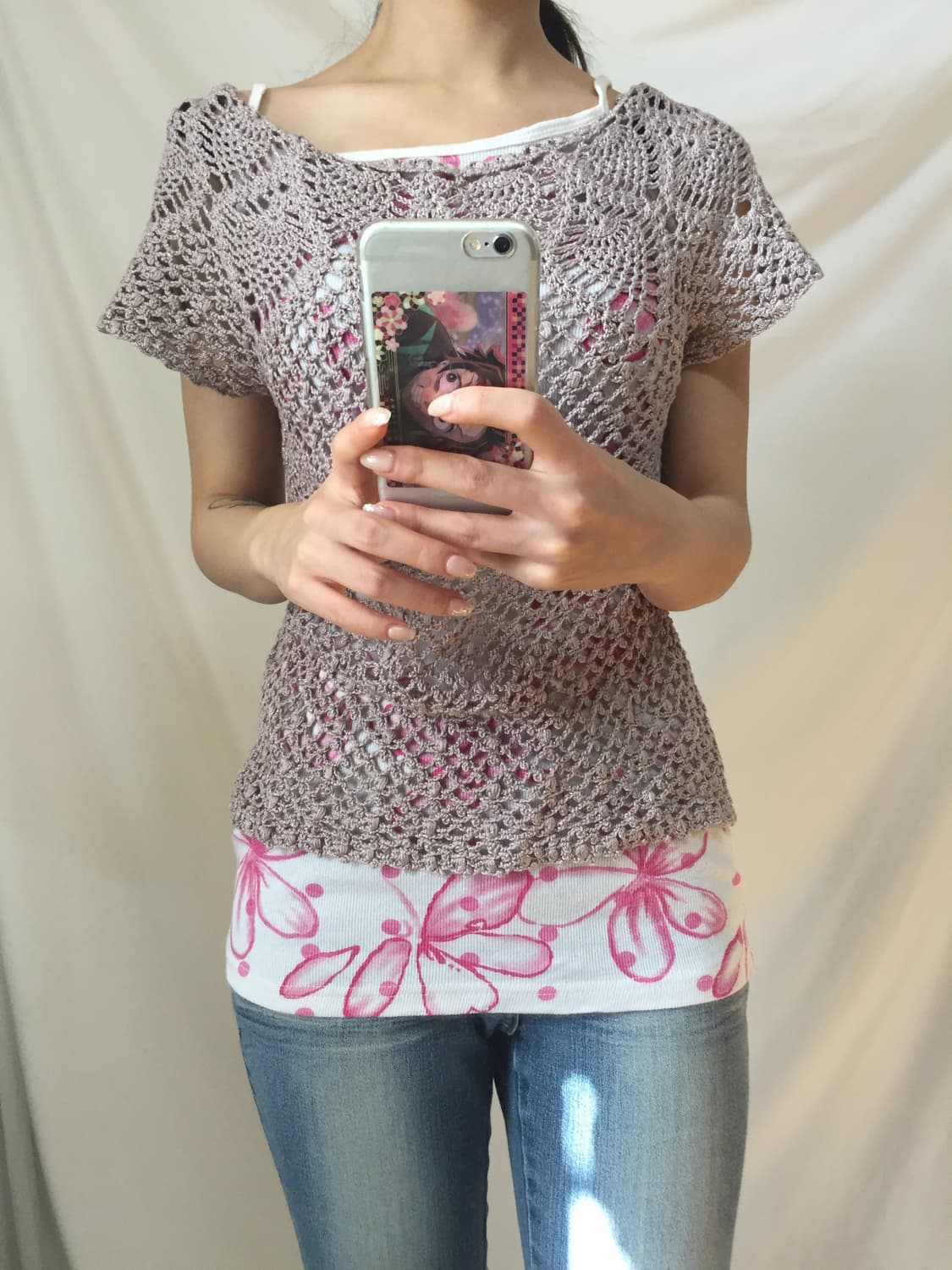 뜨개 펀칭 니트&꽃 나시 set 상품이미지5