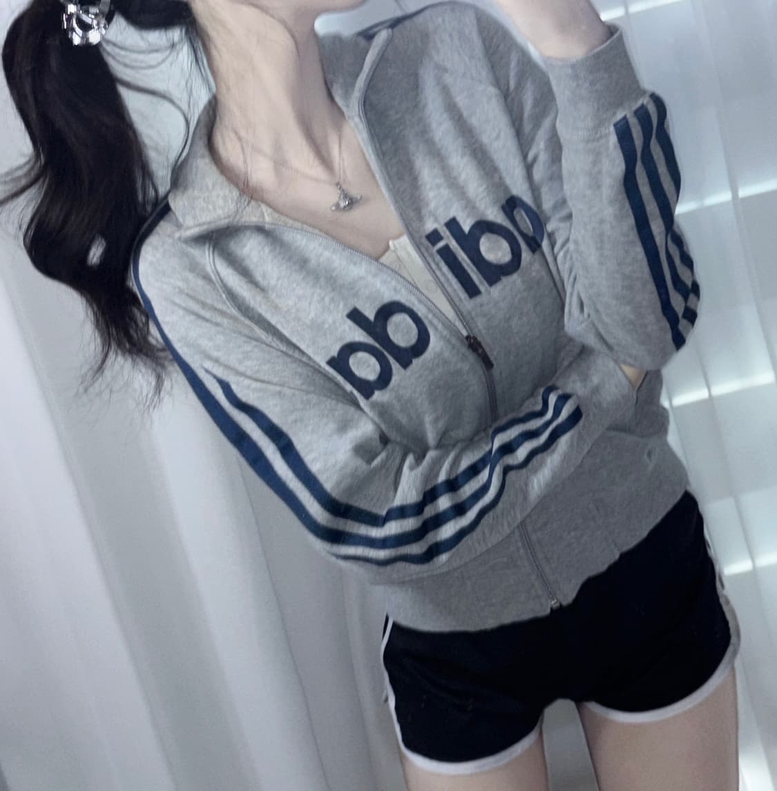 🐰아디다스 그레이 코튼 면 집업 여리🪽🤍 상품이미지2