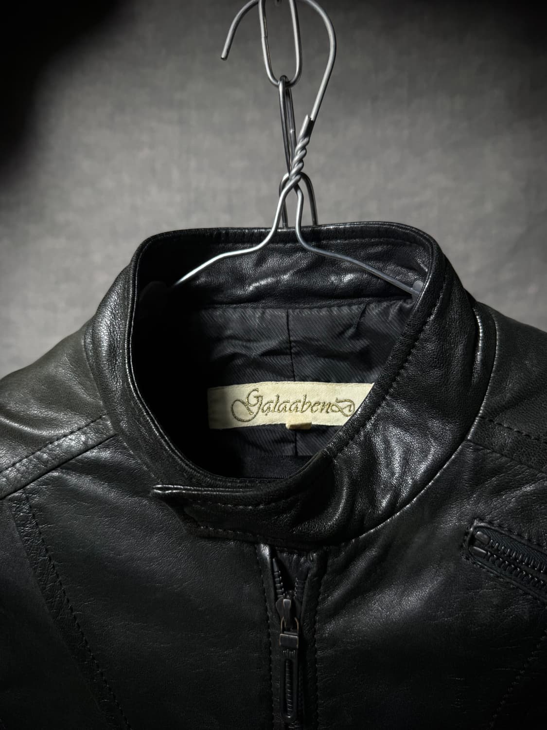 Galaabend riri Zip Leather Jacker 상품이미지5