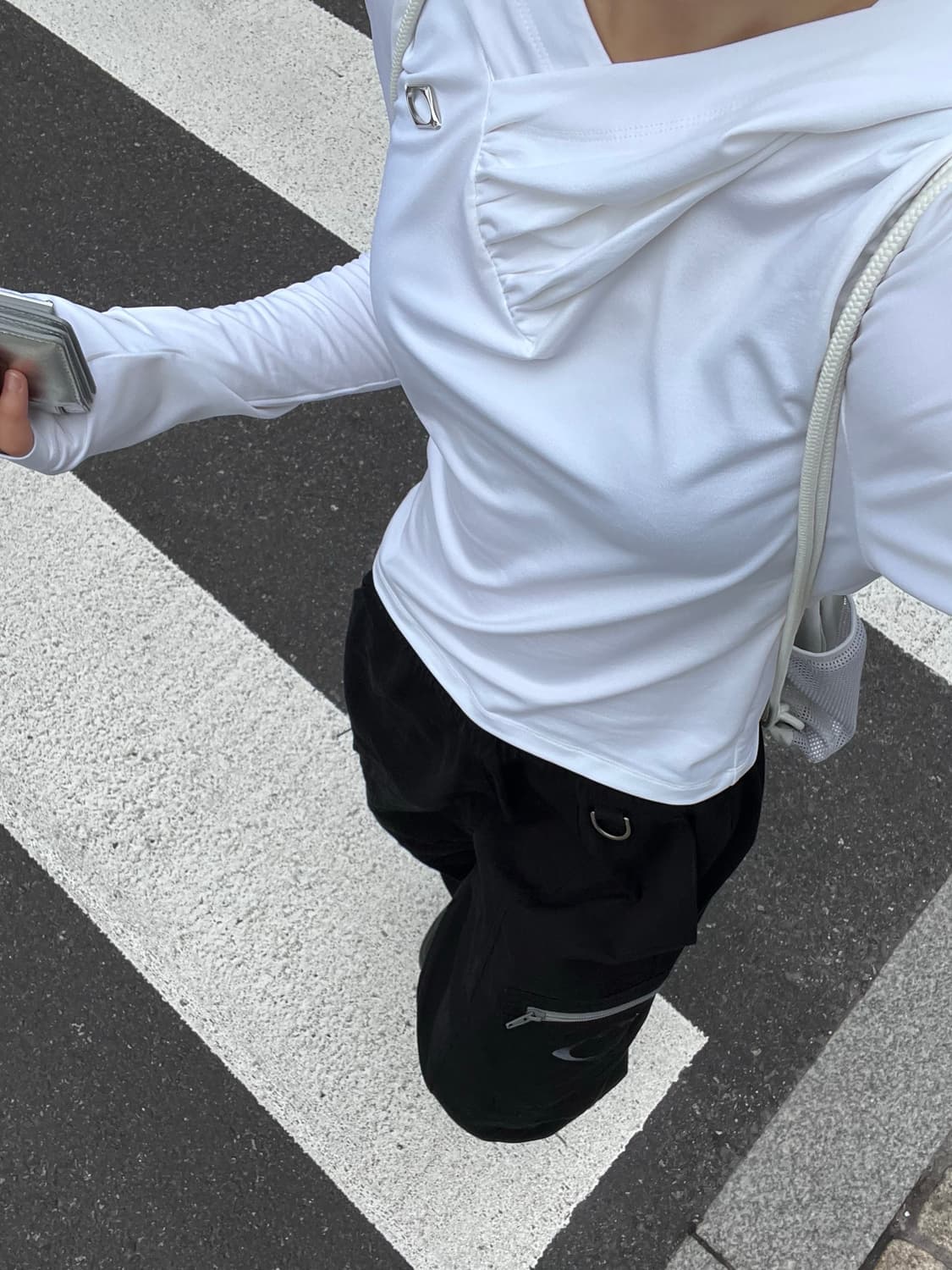 미스치프 드로우스트링 팬츠 블랙 상품이미지3
