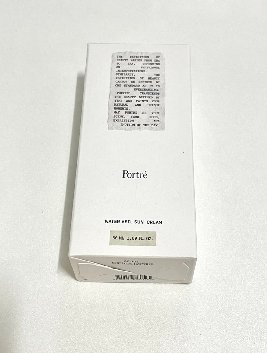 포트레 워터 베일 선크림 새상품 상품이미지1