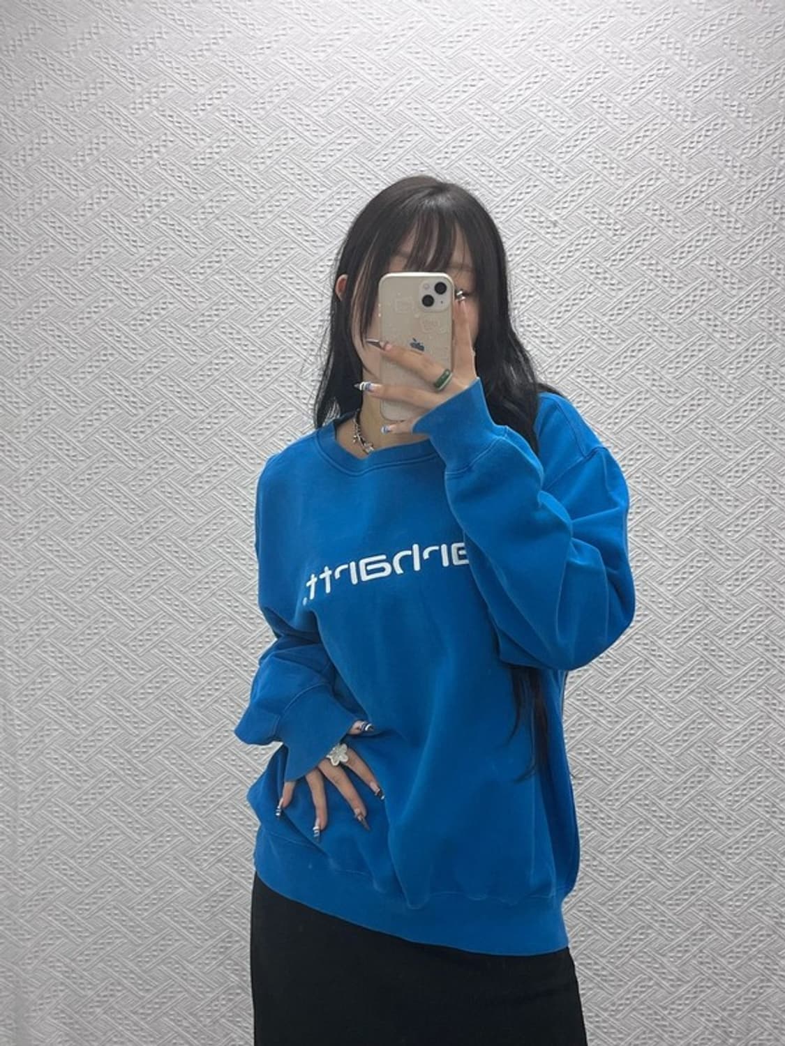 칼하트 빈티지 코발트블루 스펠로고 맨투맨 L C07644 상품이미지2