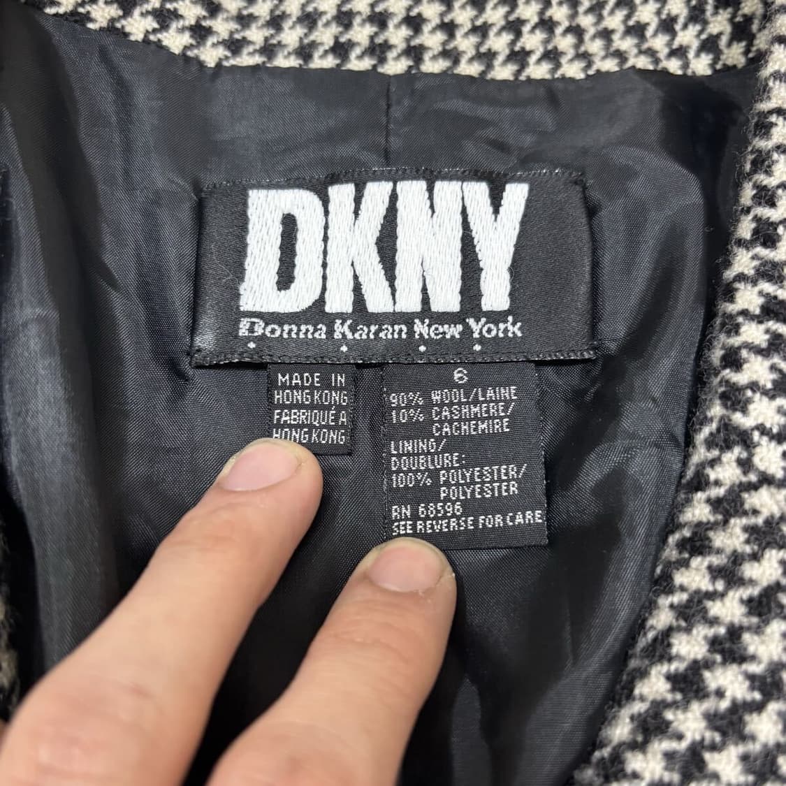 00s Donna Karan New York 울 코티드 자켓 상품이미지8