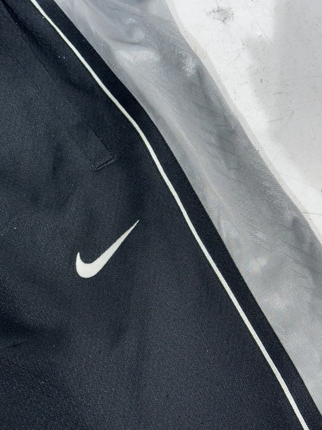 나이키 블랙 와이드 그레이 사이드 라인 추리닝 바지 M 상품이미지6