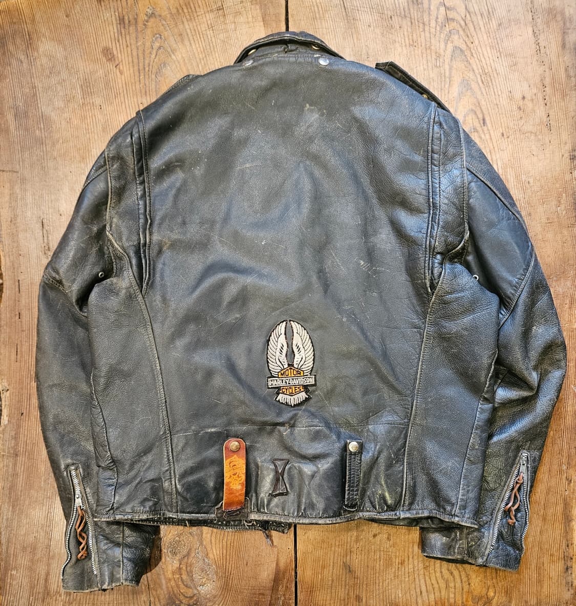 70s 빈티지 AMF  harley davidson 라이더 레더 자켓 상품이미지2