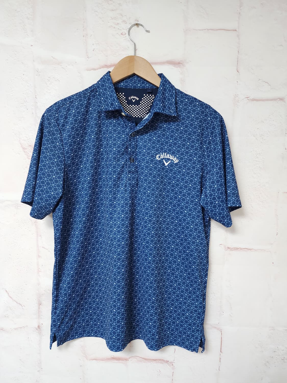 캘러웨이 블루 패턴 반팔 카라티 상품이미지1