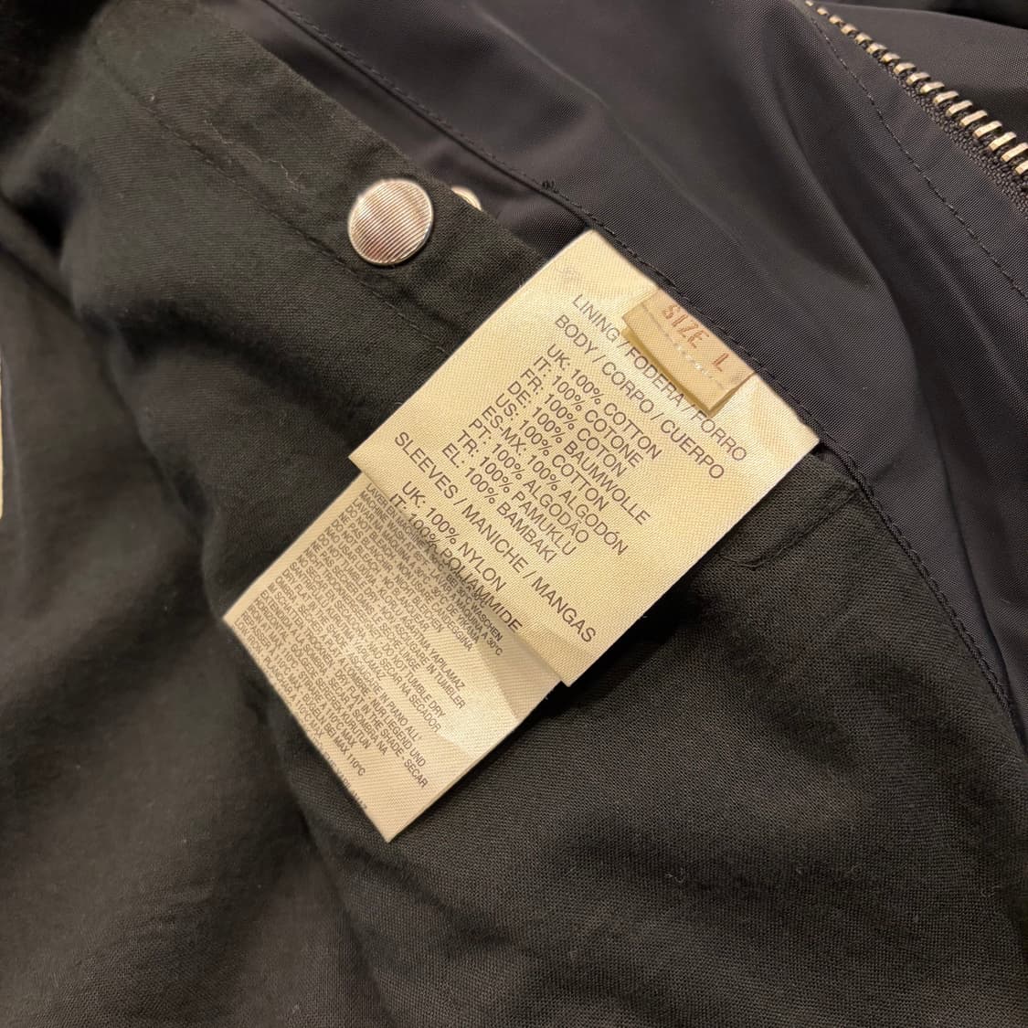 [L] 디젤 블랙 패치 메카닉 바이커 자켓 B545 상품이미지10