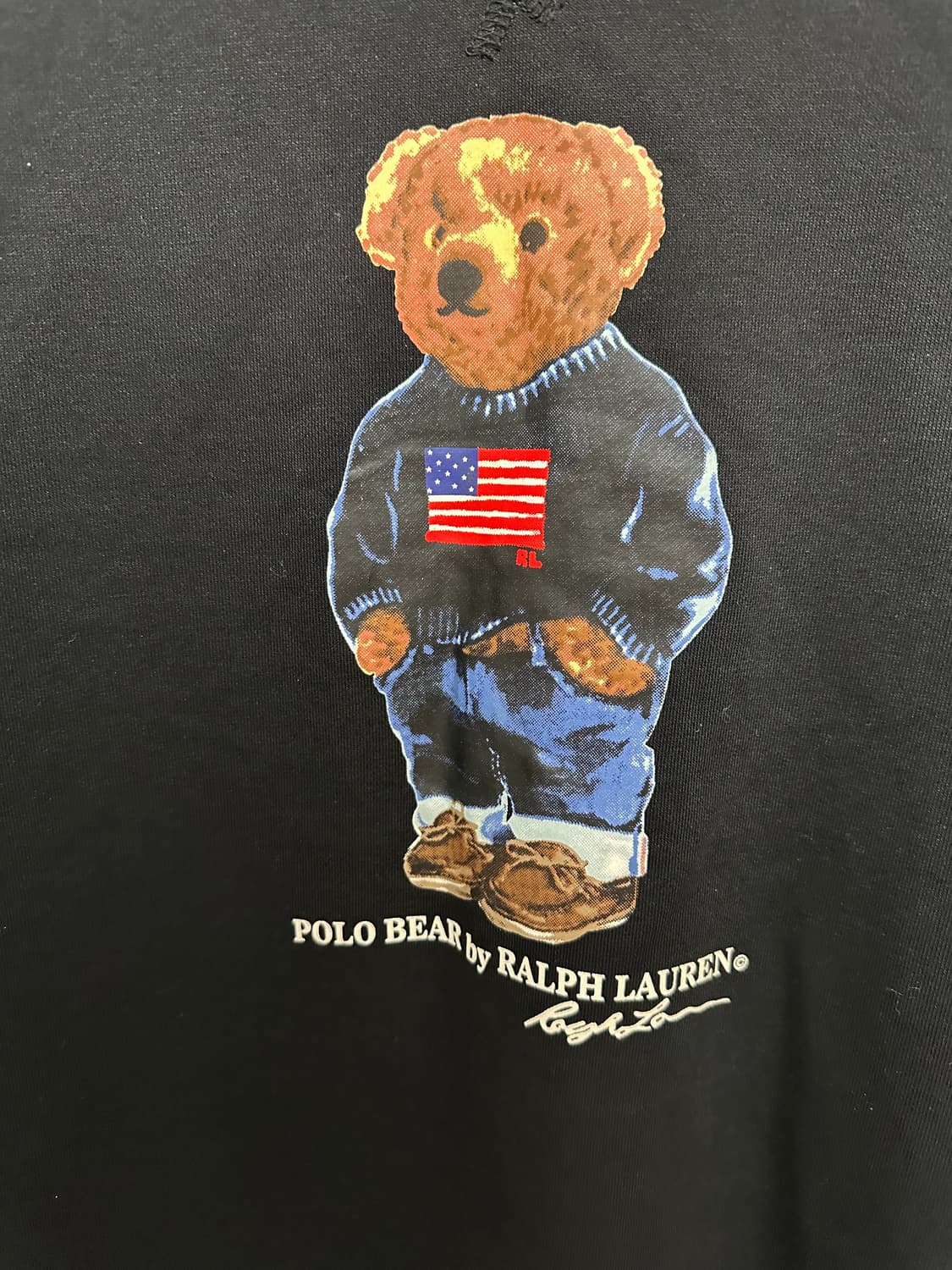 no.98 폴로 랄프로렌 성조기니트폴로베어 맨투맨 블랙 xl 상품이미지2