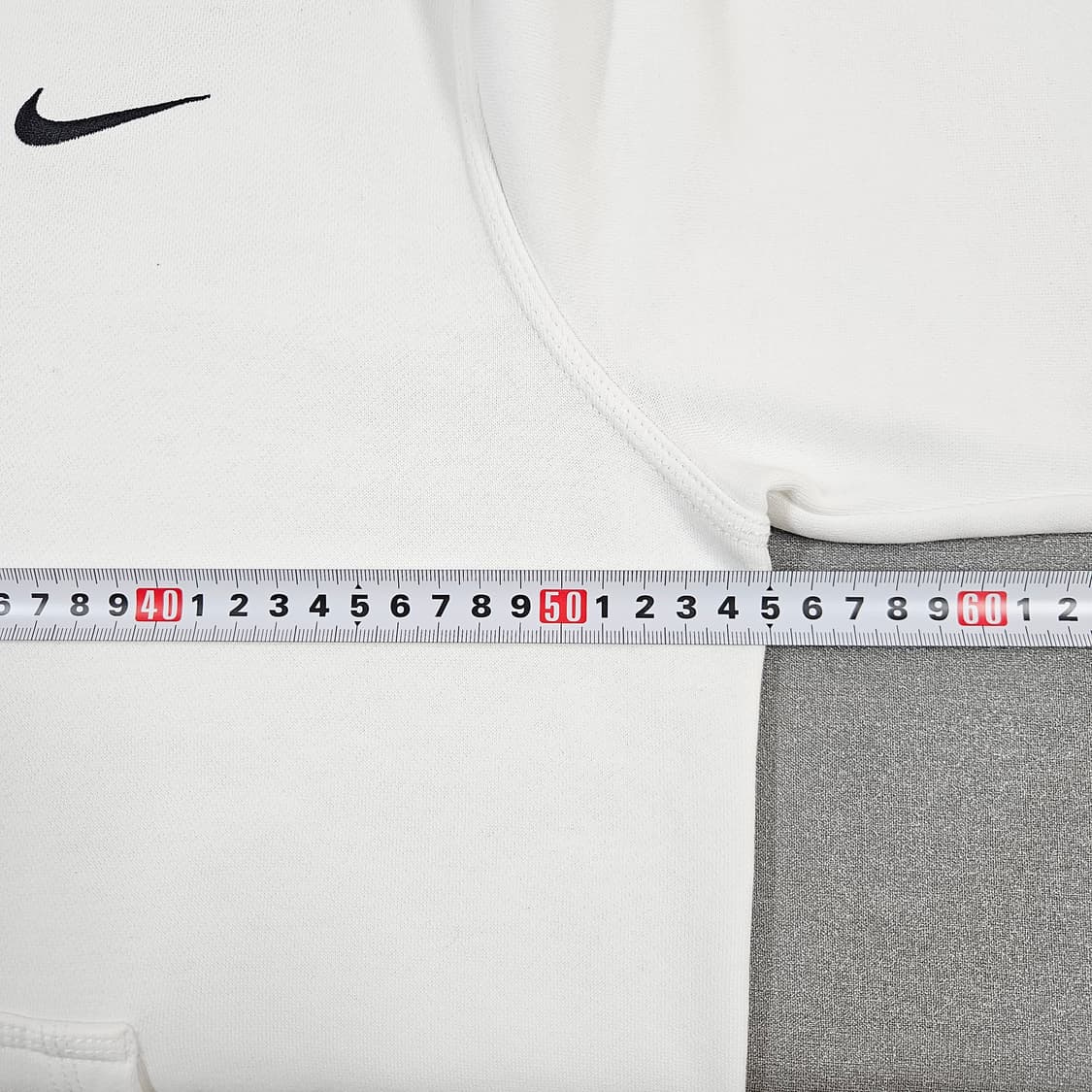 M 95-100 나이키 화이트 스몰스우시 후드티 상품이미지5