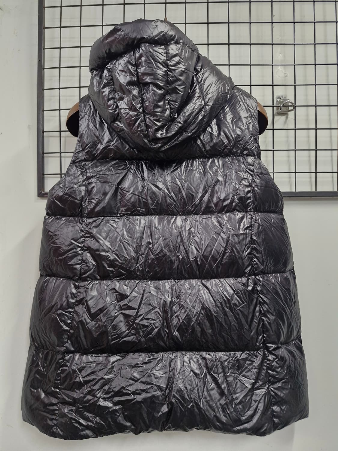 95-100L/66-77 ADD 유광 후드 다운 조끼 패딩. 상품이미지5