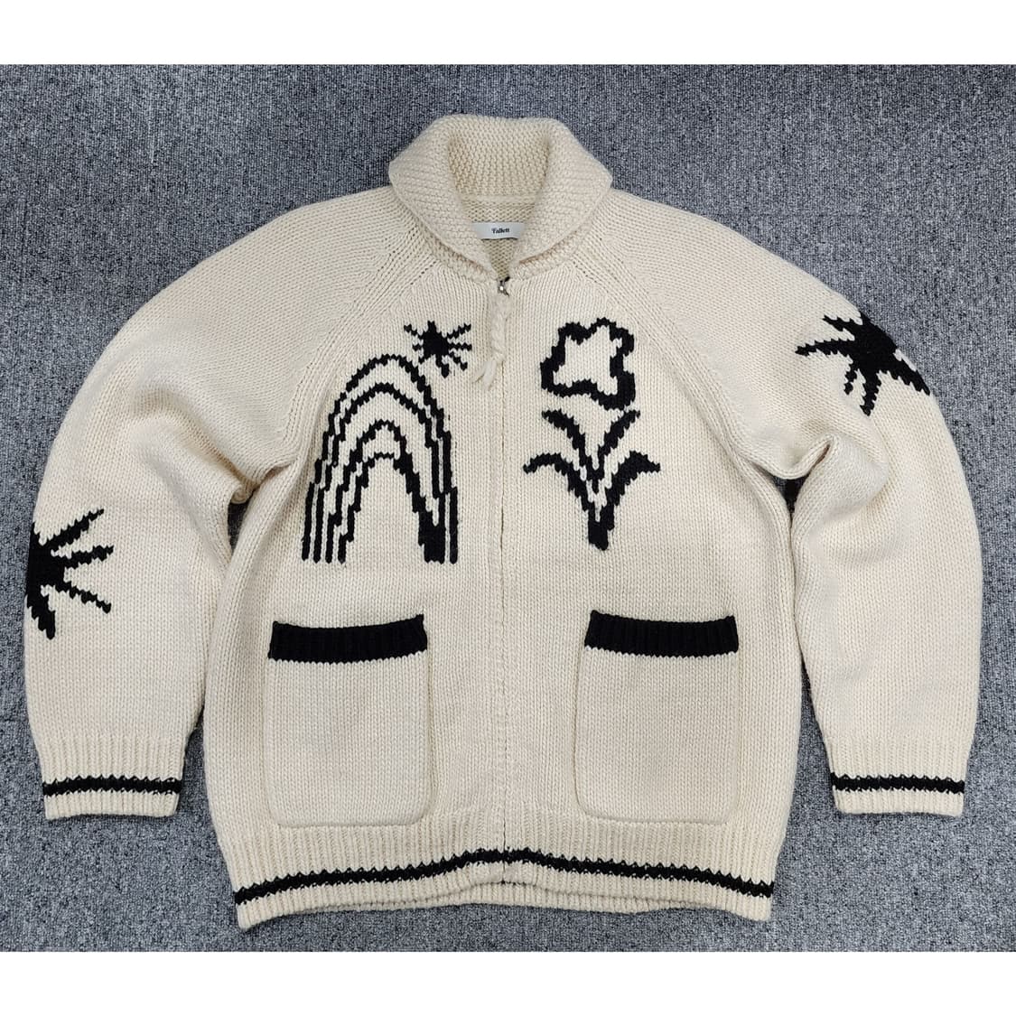 팔렛 드로잉 가든 코위찬 니트 집업 S 상품이미지1