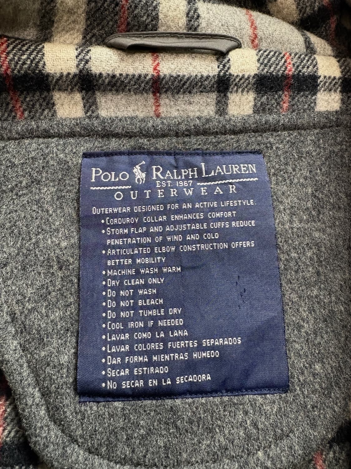90s 폴로 랄프로렌 울 더플 코트 떡볶이 코트 3205 상품이미지3