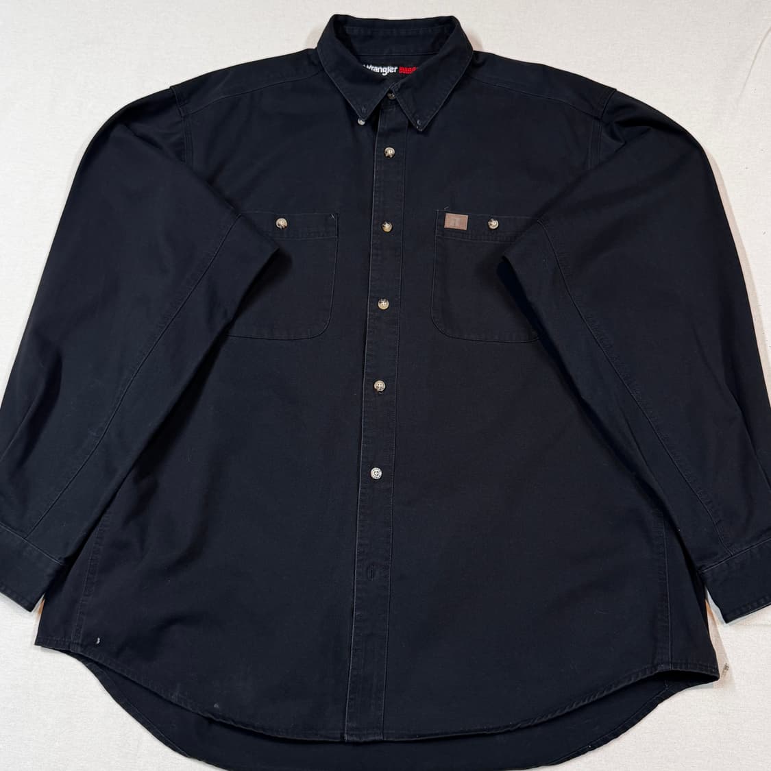 XXL) Wrangler 랭글러 투포켓 워크웨어 코튼 셔츠 블랙 W20 상품이미지2