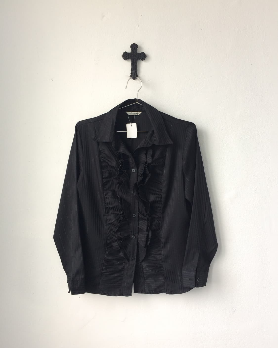 Frill point stirpe pattern shirt 상품이미지2