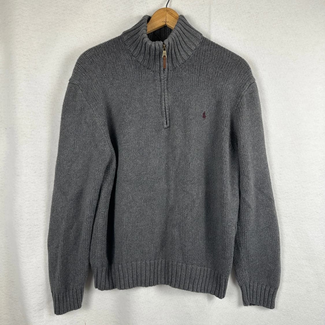 폴로 랄프 로렌 블랙 코튼 크루넥 스웨터 상품이미지1