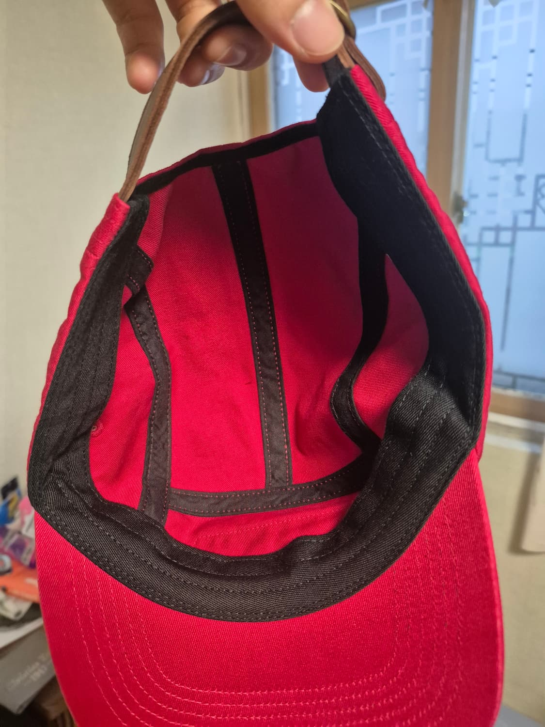 슈프림모자 레드색상 상품이미지3