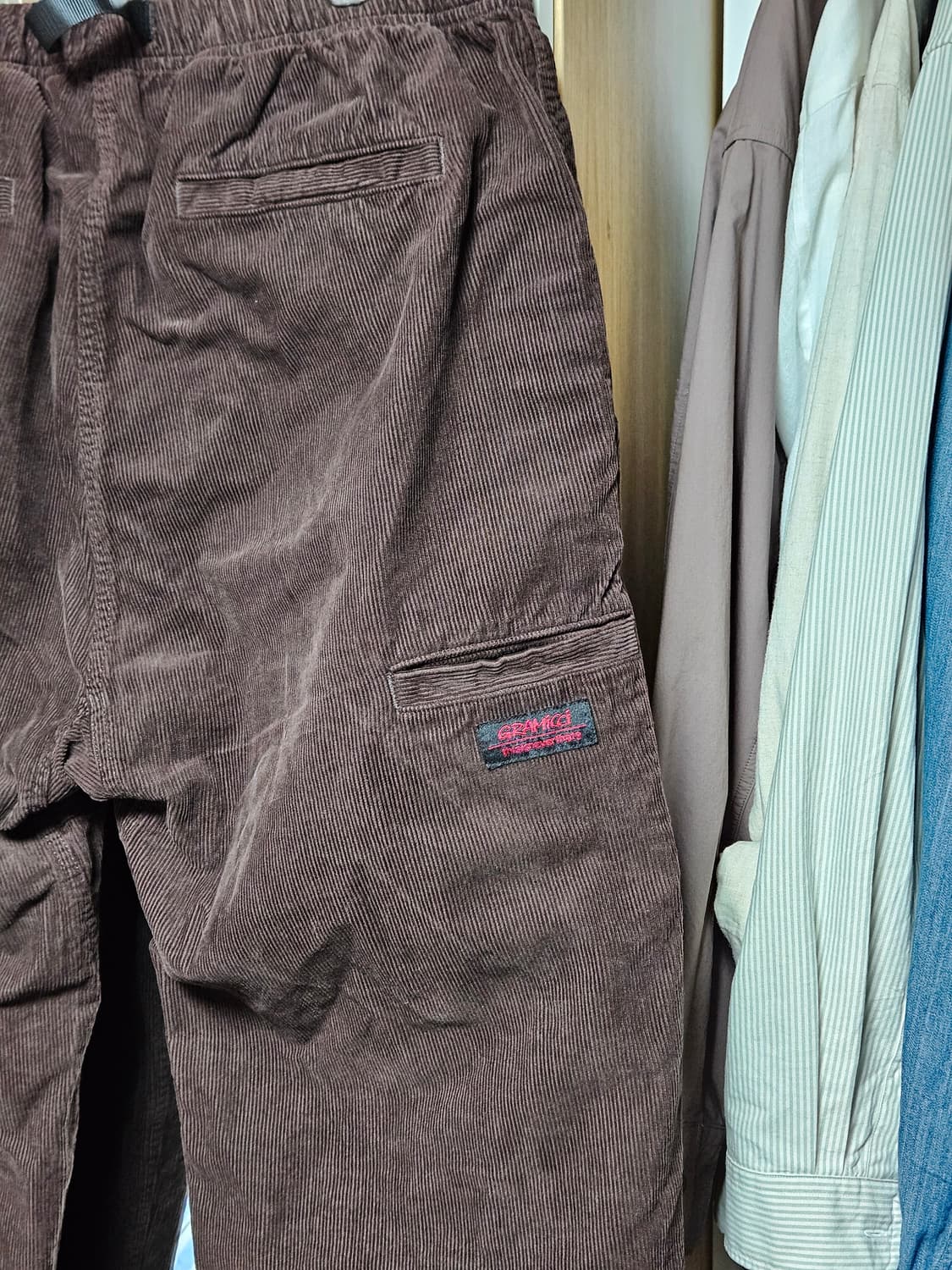 그라미치)X디네뎃 워시드 코듀로이 팬츠 브라운 XL 상품이미지3