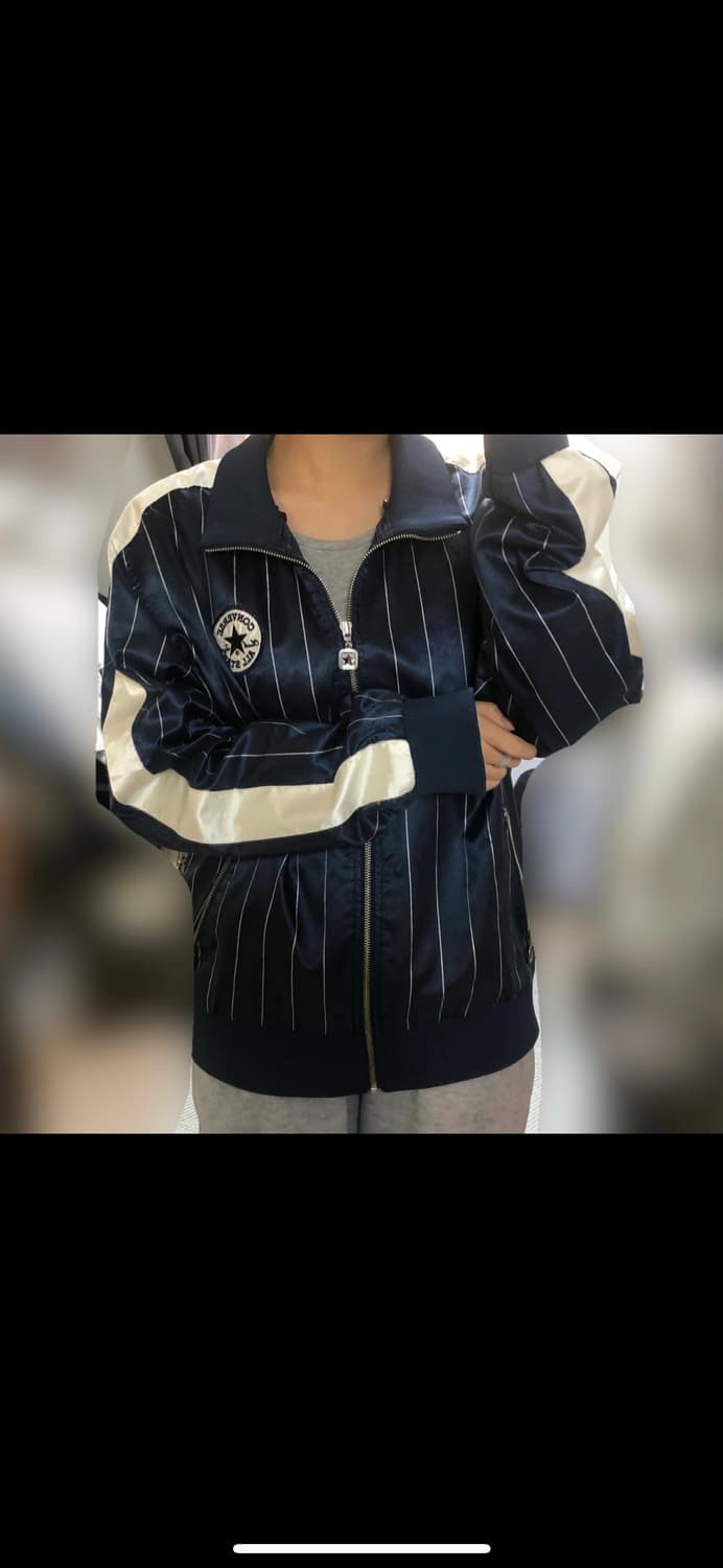 빈티지 컨버스 네이비 스트라이프 자켓 바시티 상품이미지1