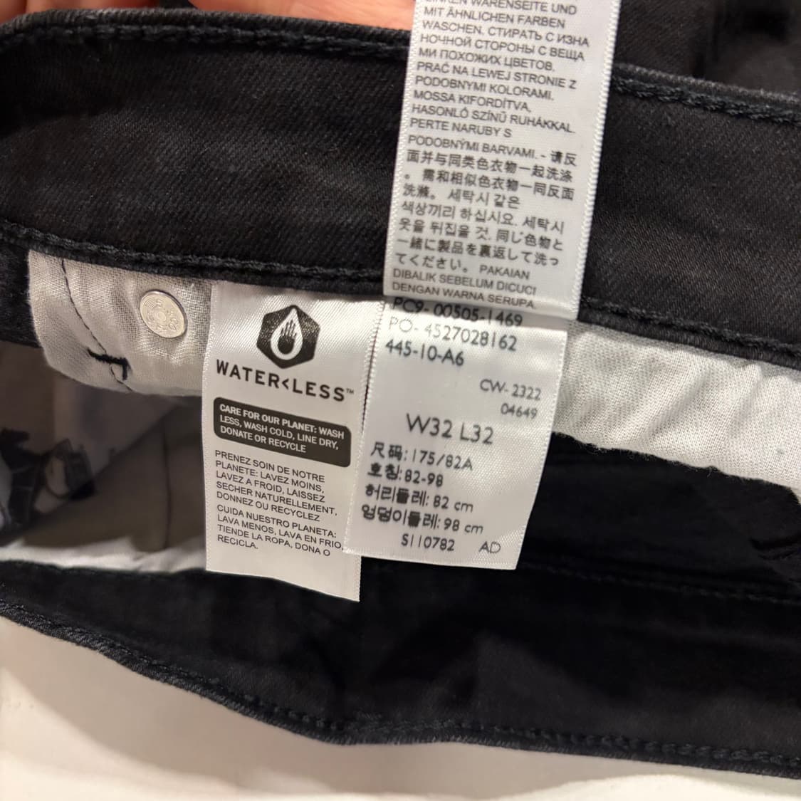 [32] 리바이스 505 레귤러핏 블랙 데님 팬츠 D453 상품이미지8