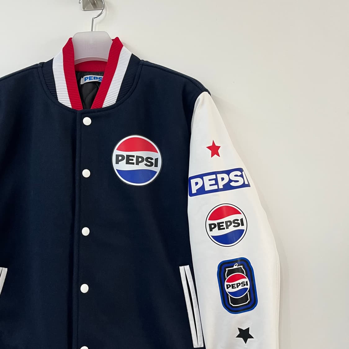 펩시 울 레더 바시티 자켓 상품이미지5