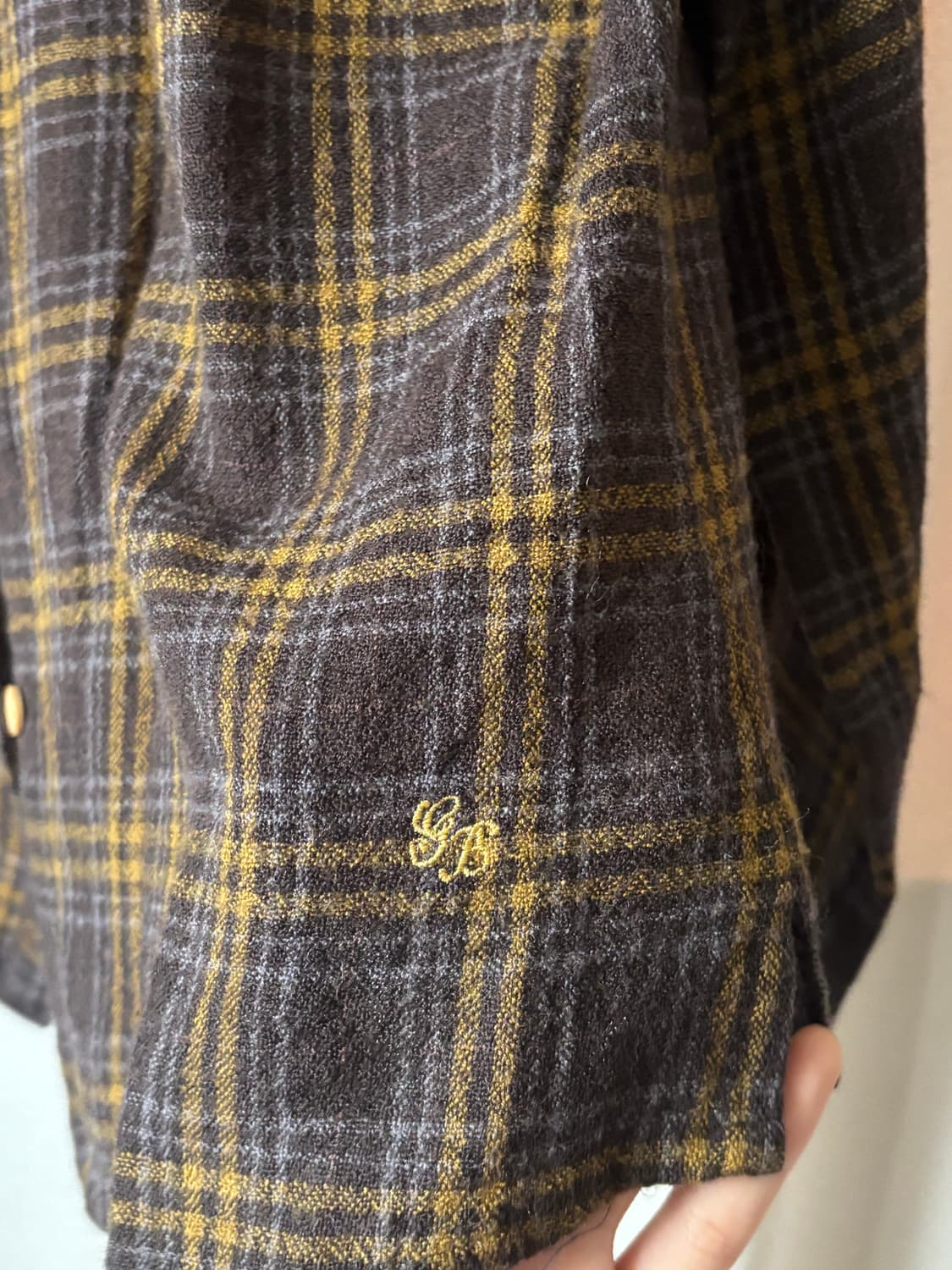 골든베어 빈티지 체크 플란넬 셔츠 상품이미지2