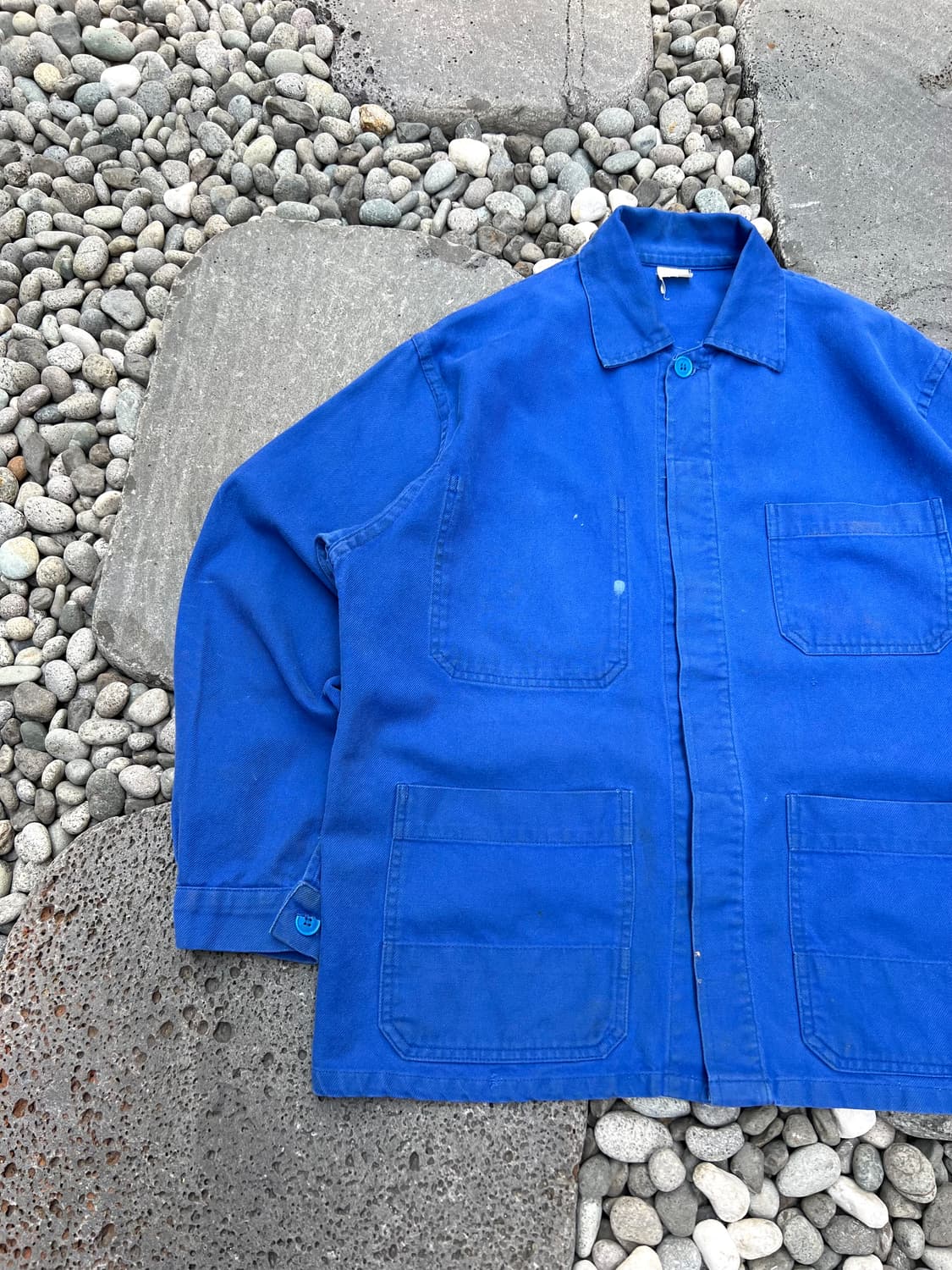 OLD VINTAGE WASHING BLUE FRENCH 프렌치워크자켓 상품이미지3