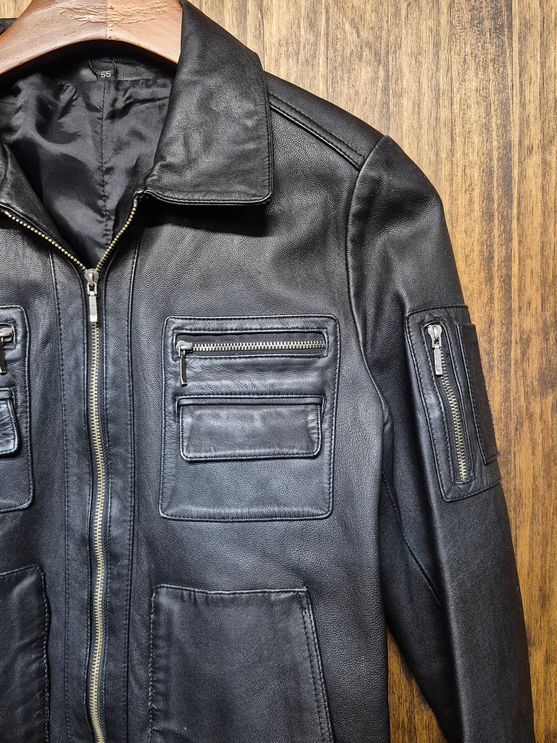 VINTAGE ZIPPER LEATHER JACKET  상품이미지4