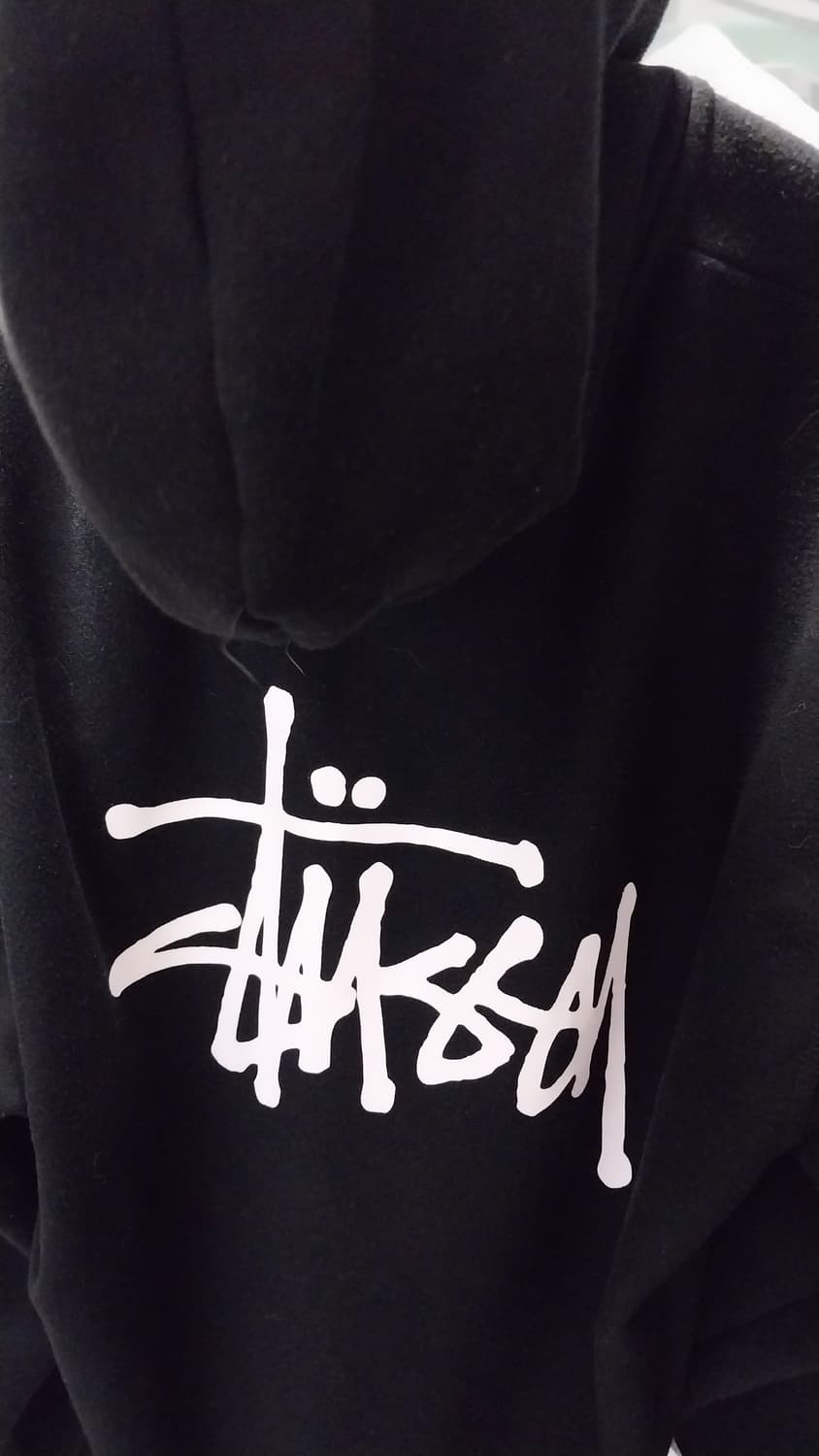 스투시 피그먼트 베이직 후드집업 블랙 상품이미지2