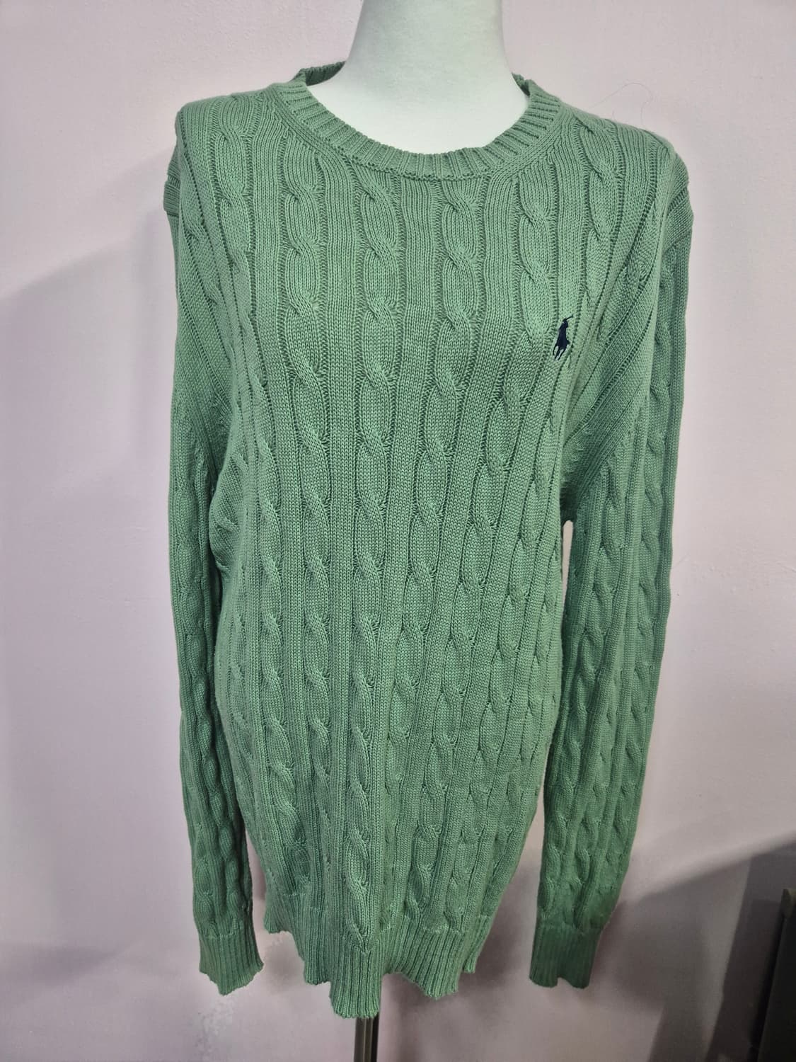 폴로 랄프로렌 케이블 니트 그린 상품이미지1