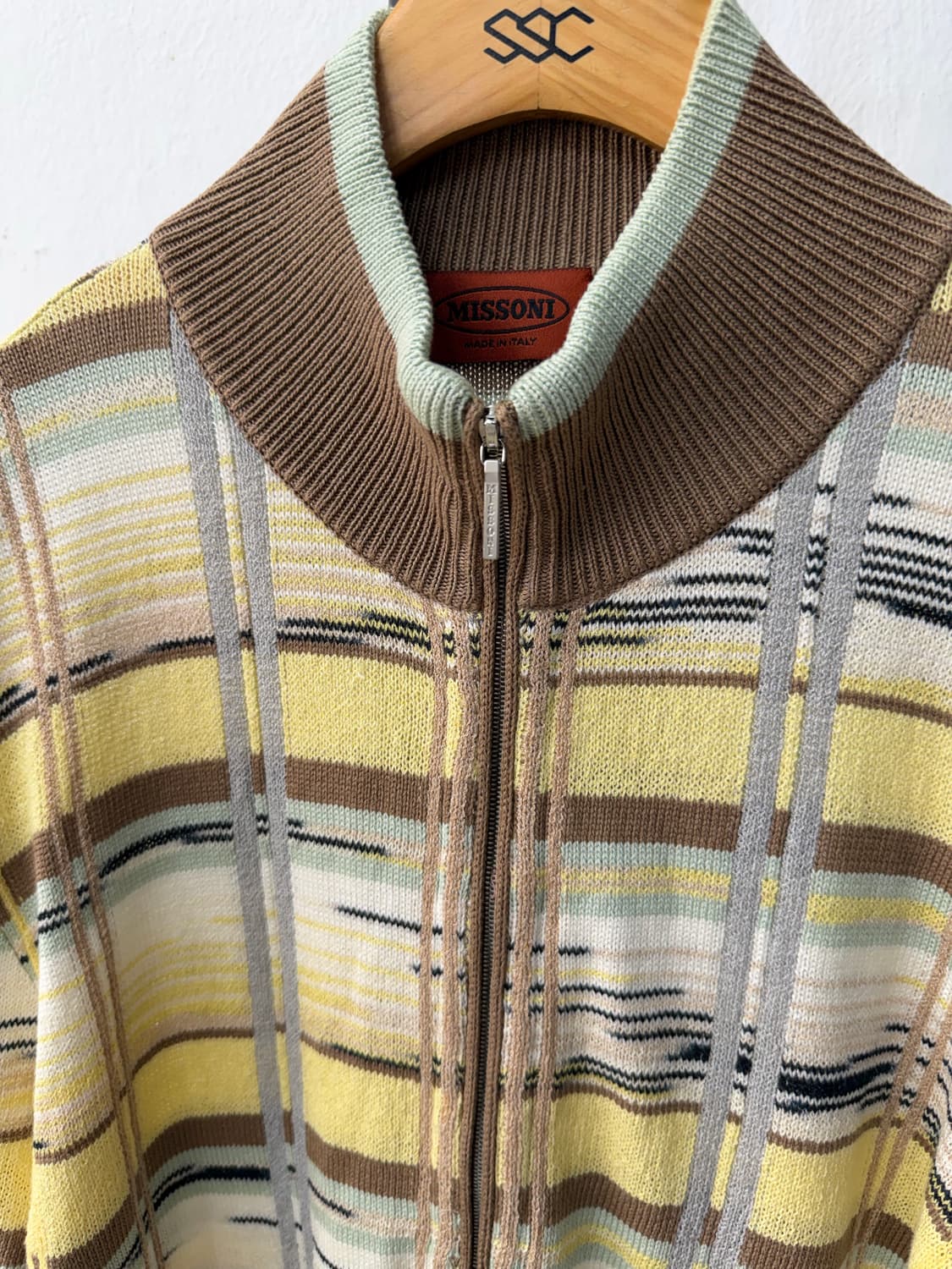 정품) 미쏘니 남성 스트라이프 집업 자켓 50(100-105) 상품이미지3