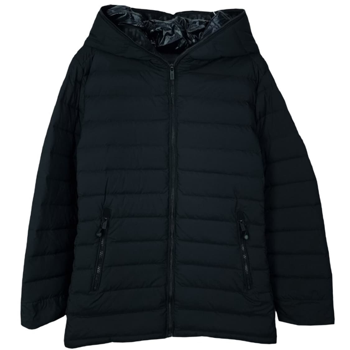 [도나카란 뉴욕] 구스다운 후드 경량 패딩 블랙 M17055 상품이미지2