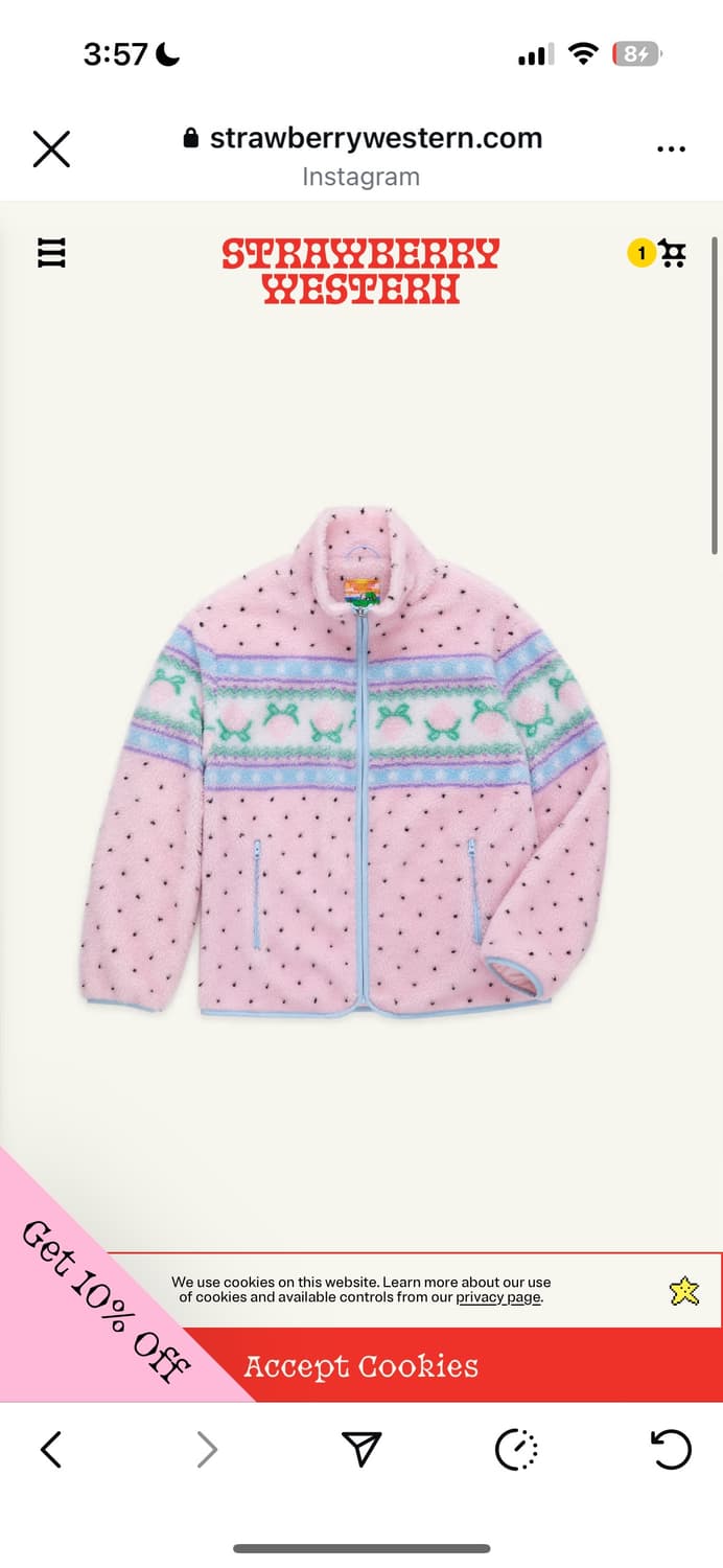 스트로베리웨스턴 초코 셰르파 자켓 후리스 구해요 상품이미지1