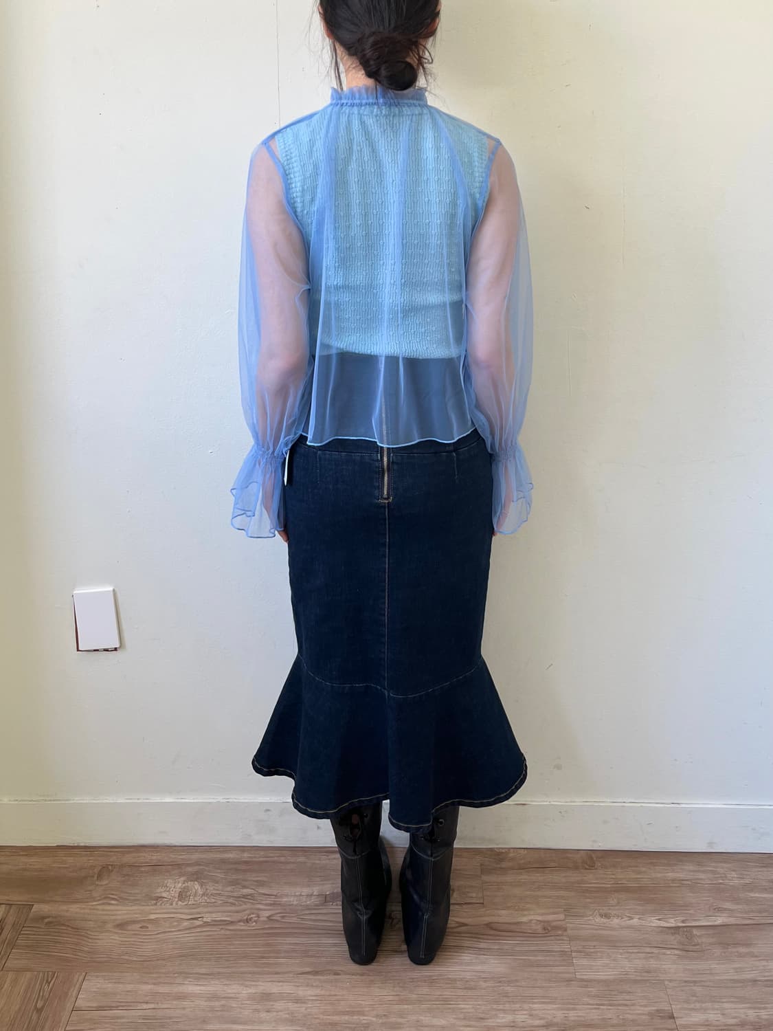 FRIFUL 시스루 블라우스 상품이미지10