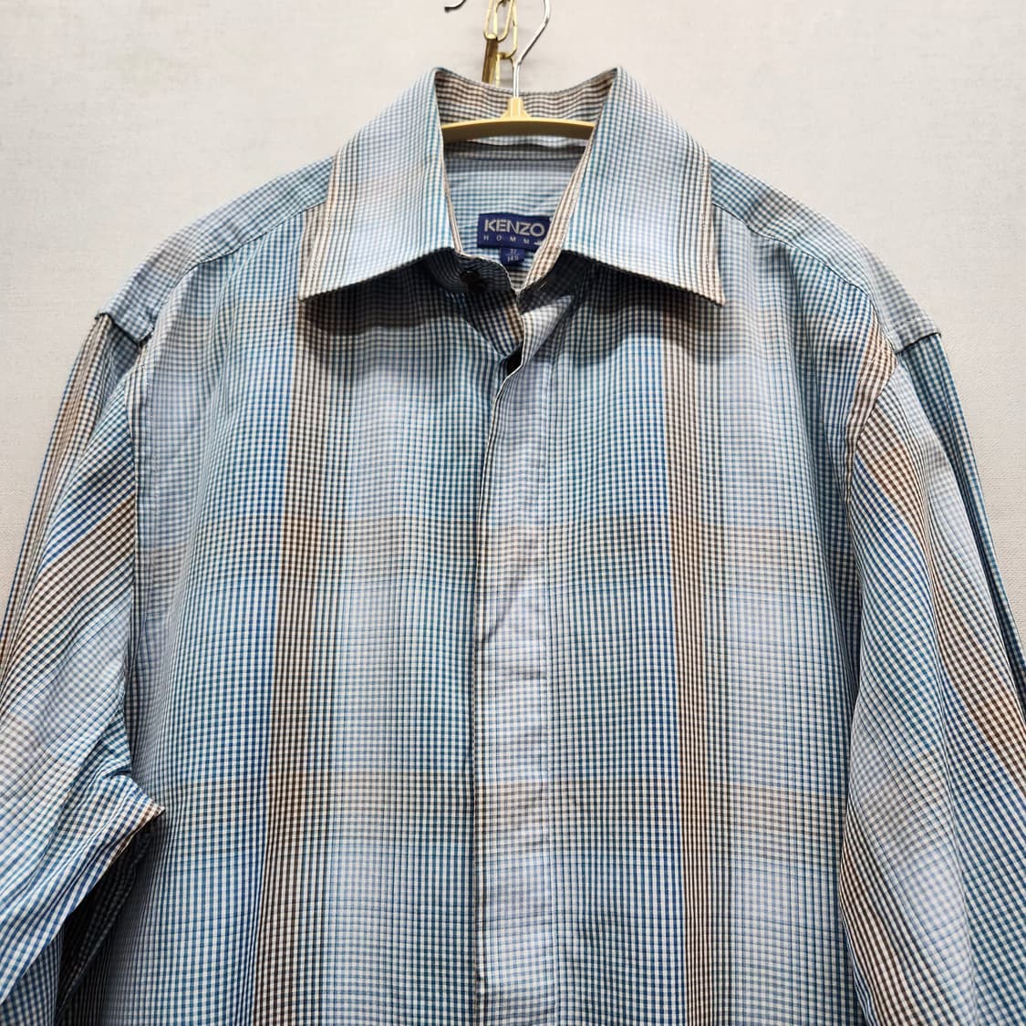 겐조옴므 깅엄체크 셔츠 37(M) 남여공용 상품이미지2