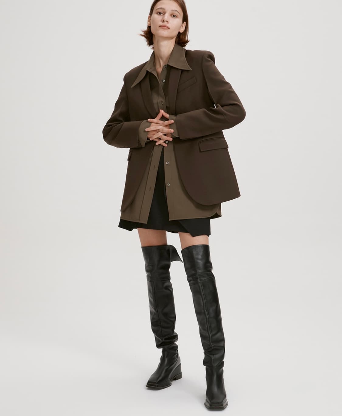 Recto렉토 드레이프 랩 셔츠 (택달린새상품) 상품이미지5